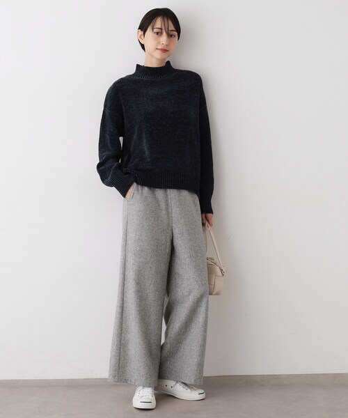 Dessin(デッサン)の「【洗える/後ろゴム】ツイードワイドパンツ(その他パンツ・レディース・グレー系4/ブラック系4/ブラウン系その他5・00/01/02/03)」の6枚目の写真