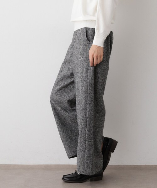 セール】【洗える/後ろゴム】ツイードワイドパンツ（その他パンツ