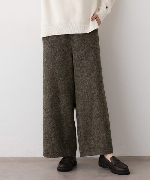 Dessin(デッサン)の「【洗える/後ろゴム】ツイードワイドパンツ(その他パンツ・レディース・グレー系4/ブラック系4/ブラウン系その他5・00/01/02/03)」の13枚目の写真