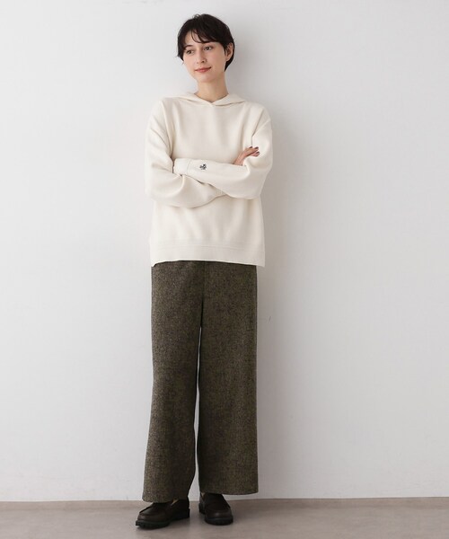 Dessin(デッサン)の「【洗える/後ろゴム】ツイードワイドパンツ(その他パンツ・レディース・グレー系4/ブラック系4/ブラウン系その他5・00/01/02/03)」の14枚目の写真