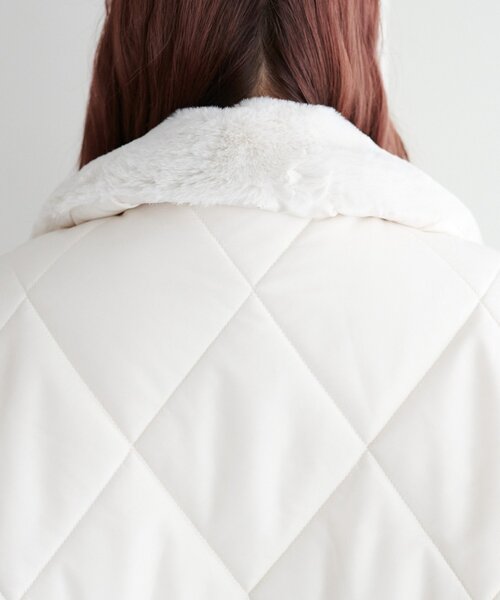 セール】【WEB限定】襟ファーキルトジャケット（ブルゾン）｜DISCOAT