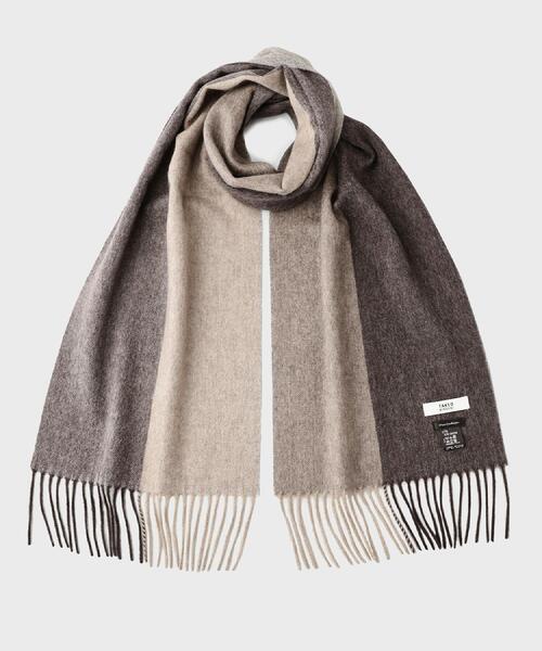 TAKEO KIKUCHI(タケオキクチ)の「【洗えるカシミヤ】 ピュアカシミヤ 4面パネルマフラー(マフラー・メンズ・ブルー系4/ブラック系4/ワイン系1/モスグリーン系4/ネイビー系4/グレー系4/ダークブラウン系4/オレンジ系その他5・00)」の3枚目の写真