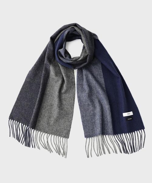 TAKEO KIKUCHI(タケオキクチ)の「【洗えるカシミヤ】 ピュアカシミヤ 4面パネルマフラー(マフラー・メンズ・ブルー系4/ブラック系4/ワイン系1/モスグリーン系4/ネイビー系4/グレー系4/ダークブラウン系4/オレンジ系その他5・00)」の5枚目の写真