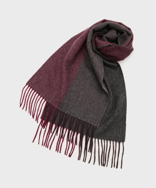 セール】【洗えるカシミヤ】 ピュアカシミヤ 4面パネルマフラー