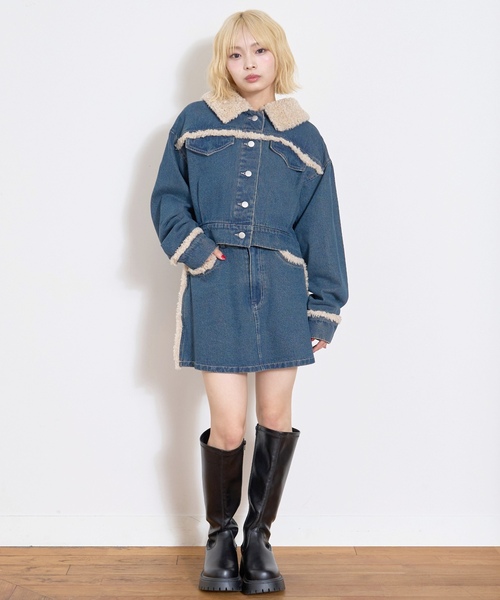 LOVETOXIC（ラブトキシック）の「裏キルトデニムセットアップ（セットアップ・キッズ・ネイビー・M:150cm/S:140cm/L:160cm）」の16枚目の写真