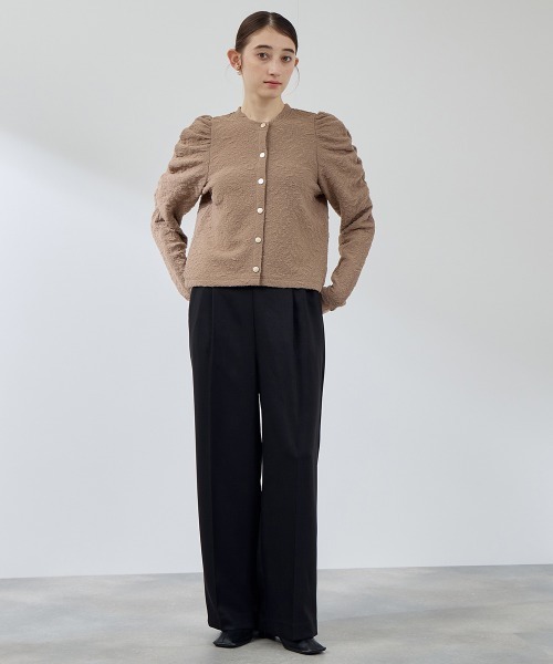 QUEENS COURT（クイーンズコート）の「ナチュレッチセンタープレスワイドパンツ≪手洗い可能≫（その他パンツ・レディース・ダークグレー/ブラック・L/M）」の12枚目の写真