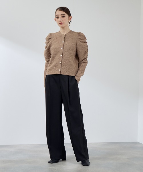 QUEENS COURT（クイーンズコート）の「ナチュレッチセンタープレスワイドパンツ≪手洗い可能≫（その他パンツ・レディース・ダークグレー/ブラック・L/M）」の13枚目の写真