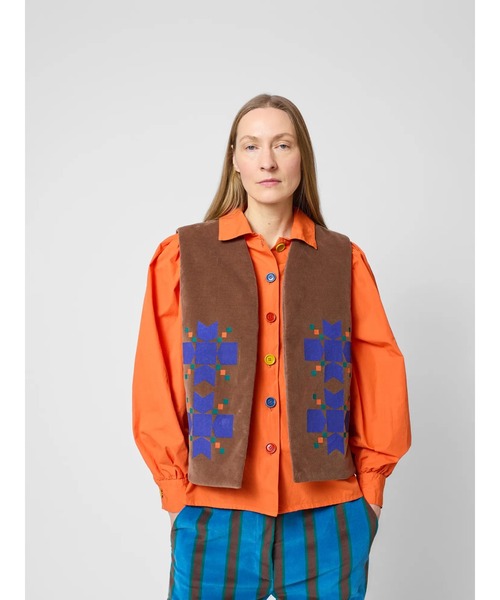 BOBO CHOSES（ボボショーズ）の「Snowflake velvet vest（ベスト・レディース・ダークブラウン・S/XL/L/M/XS）」の4枚目の写真