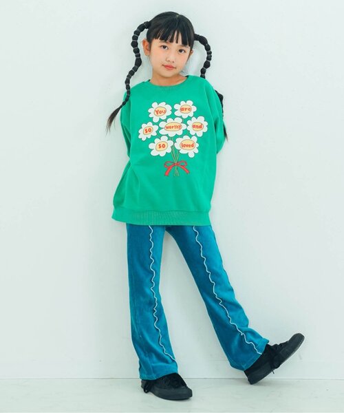 p.premier(ピードットプルミエ)の「【ジュニア対応】配色メロウストレッチニットコールパンツ(その他パンツ・キッズ・ブルー/ブラック/カーキ/レッド・80/90/100/110/120/130/140)」の14枚目の写真