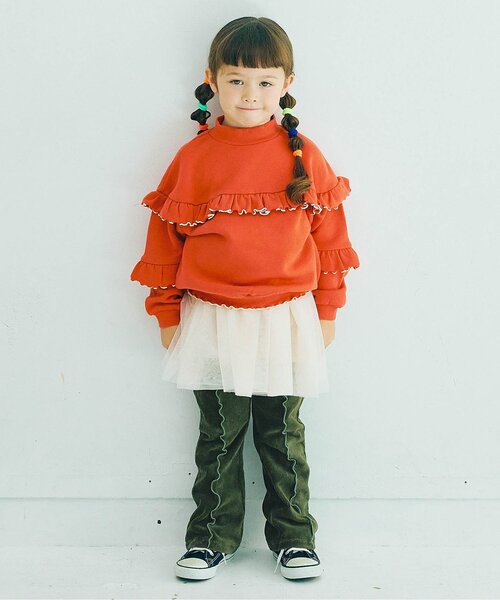 p.premier(ピードットプルミエ)の「【ジュニア対応】配色メロウストレッチニットコールパンツ(その他パンツ・キッズ・ブルー/ブラック/カーキ/レッド・80/90/100/110/120/130/140)」の16枚目の写真
