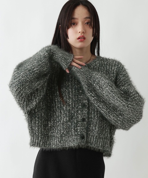 RAGEBLUE（レイジブルー）の「フェザーニットセットアップ（ニット/セーター・レディース・ネイビー/ブラック・FREE）」の7枚目の写真