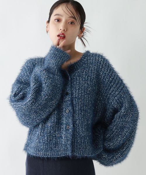 RAGEBLUE（レイジブルー）の「フェザーニットセットアップ（ニット/セーター・レディース・ネイビー/ブラック・FREE）」の14枚目の写真