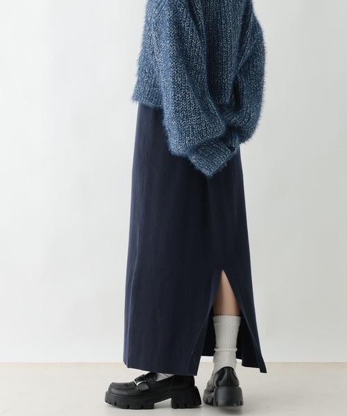 RAGEBLUE（レイジブルー）の「フェザーニットセットアップ（ニット/セーター・レディース・ネイビー/ブラック・FREE）」の16枚目の写真