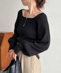 CAPRICIEUX LE'MAGE（カプリシューレマージュ）の「スクエアパフニット（ニット/セーター）」