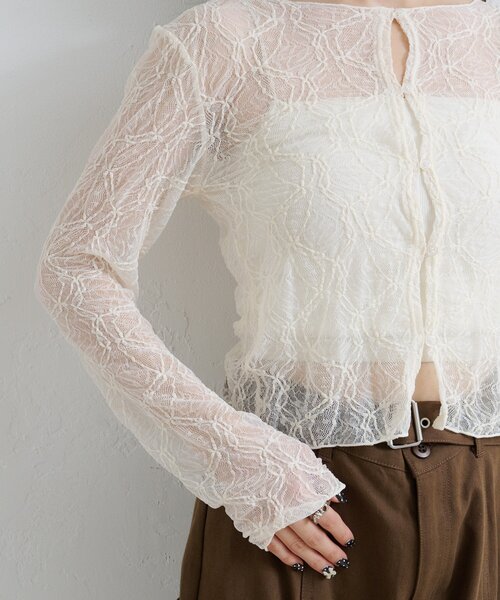 セール】シアーレース2wayカーディガン（カーディガン/ボレロ