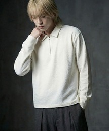 『BENUSTA /ベヌスタ』ハーフZIP長袖Tシャツ【GC】