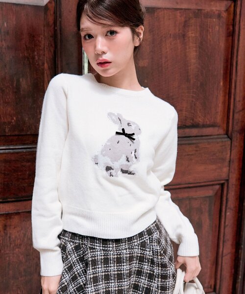 OLIVE des OLIVE（オリーブデオリーブ）の「アニマルジャガードニット