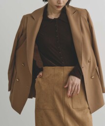 【BAILA12月号掲載】【着回し抜群】洗えるダブルジャケット