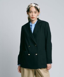 【BAILA12月号掲載】【着回し抜群】洗えるダブルジャケット
