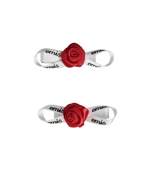 EMIS(イミス)の「MINI CORSAGE HAIR CLIP(バレッタ/ヘアクリップ・レディース・アイボリー/ベージュ/レッド/ピンク・FREE)」の4枚目の写真