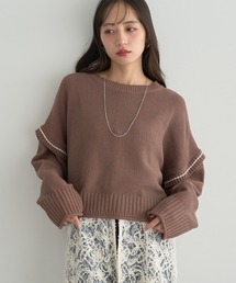 earth music&ecology（アースミュージックアンドエコロジー）の「【毛玉防止/洗える/2サイズ展開】アンチピリングC/A選べる丈配色ニット（ニット/セーター）」