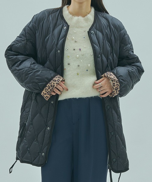 TAION(タイオン)の「【ROSE BUD別注】(TAION)MILITARY M65 LINER W-ZIP DOWN JACKET(ダウンジャケット/コート・レディース・ブラック/カーキ・M)」の2枚目の写真