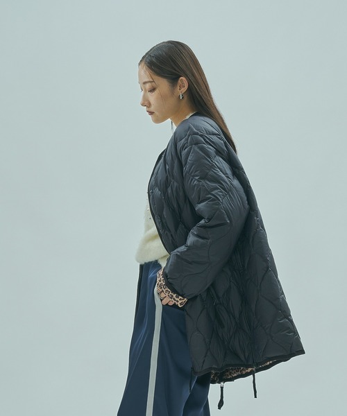 TAION(タイオン)の「【ROSE BUD別注】(TAION)MILITARY M65 LINER W-ZIP DOWN JACKET(ダウンジャケット/コート・レディース・ブラック/カーキ・M)」の4枚目の写真