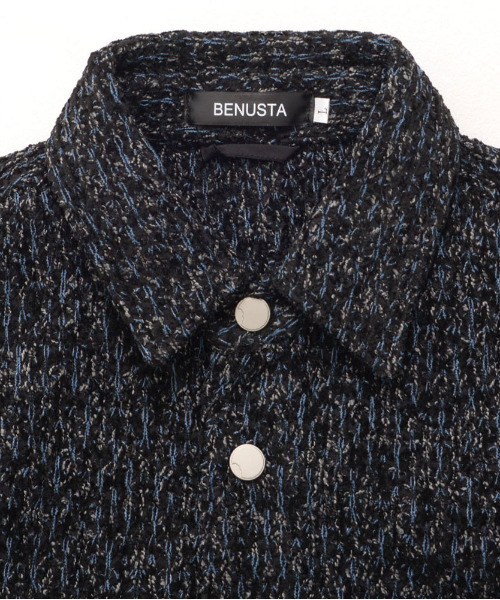BENUSTA(ベヌスタ)の「『BENUSTA/ベヌスタ』ツイードMIXジャケット【GC】(ブルゾン・メンズ・ブラック・M/L)」の7枚目の写真