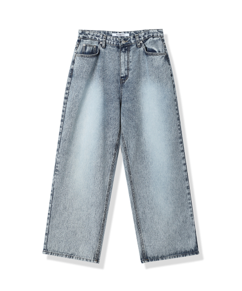 this is wide denim pants snow BLUE 【公式通販】