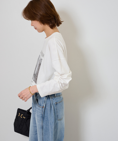 JOURNAL STANDARD relume（ジャーナルスタンダード　レリューム）の「《追加》シティフォトロングスリーブTee（Tシャツ/カットソー・レディース・ブラック/ホワイト・FREE）」の12枚目の写真