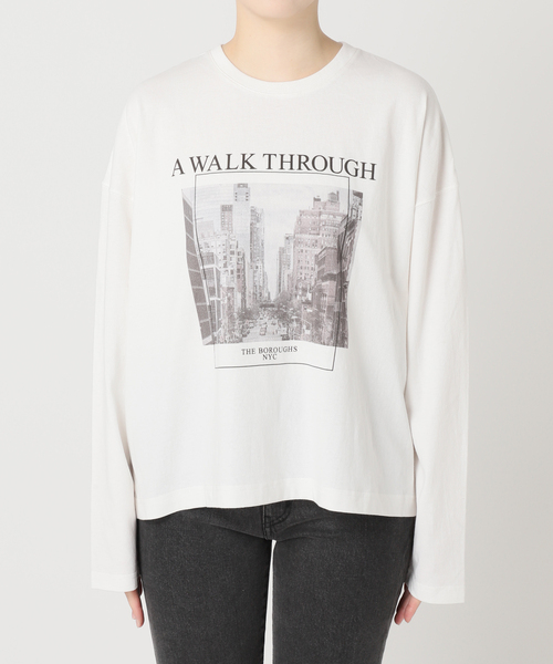 JOURNAL STANDARD relume（ジャーナルスタンダード　レリューム）の「《追加》シティフォトロングスリーブTee（Tシャツ/カットソー・レディース・ブラック/ホワイト・FREE）」の22枚目の写真