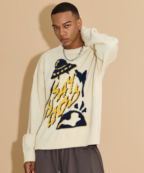 HOODHOOD(フッドフッド)の「SAY HOOD ニットアイボリー(ニット/セーター・レディース・その他・1/2)」の3枚目の写真
