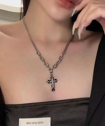 UP START | ボリュームクロスネックレス(RO)(ネックレス)