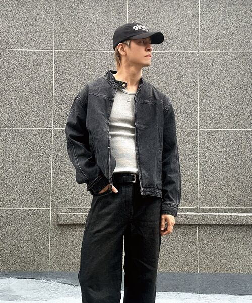 UNDEROFF(アンダーオフ)の「ウォッシングクロップデニムバイカージャケットブラック(デニムジャケット・メンズ・ブラック・MEDIUM/LARGE/X-LARGE)」の13枚目の写真