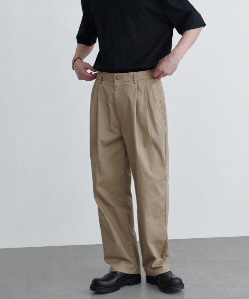 MUSINSA STANDARD（ムシンサスタンダード）の「スリータックセミバルーンチノパンツ[ベージュ]（その他パンツ・メンズ・その他・27/28/29/31/36）」の3枚目の写真