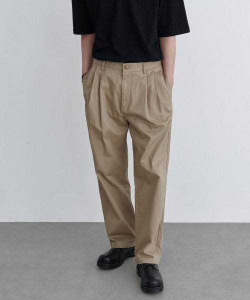 MUSINSA STANDARD（ムシンサスタンダード）の「スリータックセミバルーンチノパンツ[ベージュ]（その他パンツ・メンズ・その他・27/28/29/31/36）」の5枚目の写真