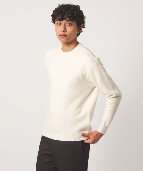 A DAY IN THE LIFE UNITED ARROWS(アデイインザライフユナイテッドアローズ)の「ミドルゲージ アンゴラミックス クルーネック ニット-ウォッシャブル-<A DAY IN THE LIFE>(ニット/セーター・メンズ・ネイビー/ホワイト/ピンク/ライトグレー・M/L)」の2枚目の写真