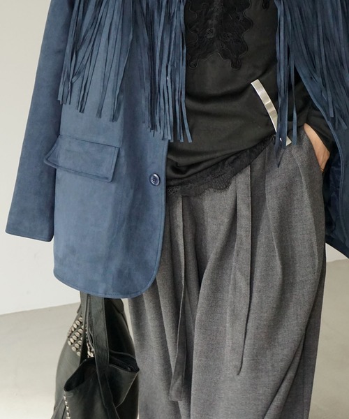 chuclla(チュクラ)の「タックボリュームパンツ chw25a134(スラックス・レディース・ダークグレー/モカ・L/M)」の22枚目の写真