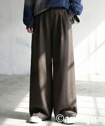 裏起毛 ジョーゼット ワイドパンツ