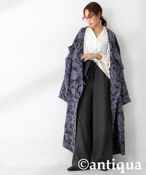 antiqua(アンティカ)の「裏起毛 ジョーゼット ワイドパンツ(その他パンツ・レディース・グレー/ホワイト系その他/ブラック/ウッド/ベージュ/ブラウン系その他・ONESIZE)」の21枚目の写真