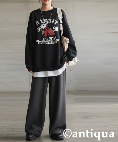 antiqua(アンティカ)の「裏起毛 ジョーゼット ワイドパンツ(その他パンツ・レディース・グレー/ホワイト系その他/ブラック/ウッド/ベージュ/ブラウン系その他・ONESIZE)」の22枚目の写真