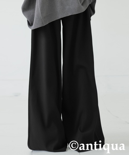 antiqua(アンティカ)の「裏起毛 ジョーゼット ワイドパンツ(その他パンツ・レディース・グレー/ホワイト系その他/ブラック/ウッド/ベージュ/ブラウン系その他・ONESIZE)」の14枚目の写真