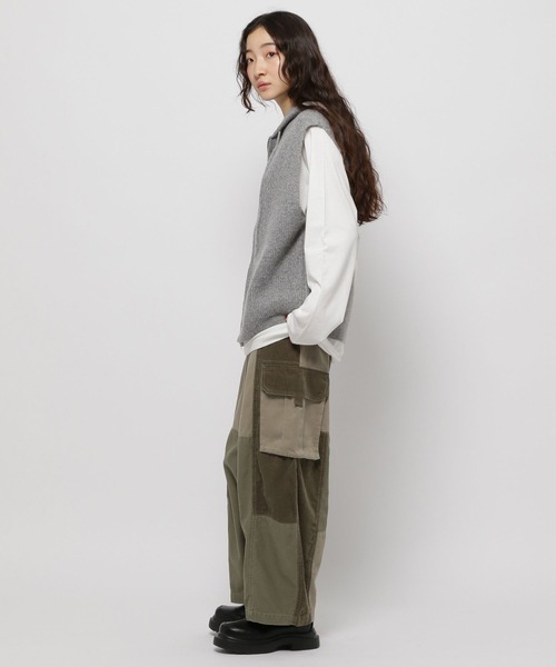 niko and（ニコアンド）の「ZIPニットフーディベスト（ニット