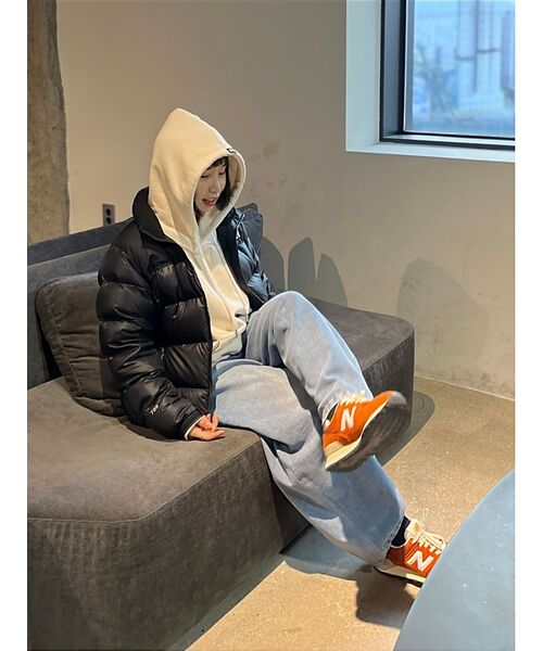GRAVER（グレーバー）の「[UNISEX]スモールドローイングスマイルホワイトクリップフードティー_クリーム（パーカー・レディース・アイボリー・SMALL/MEDIUM/LARGE/X-LARGE）」の9枚目の写真