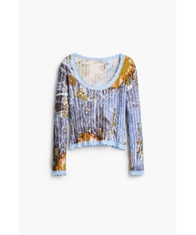 Desigual（デシグアル）の「フローラルプリーツプリント シアーセーター（ニット/セーター・レディース）」