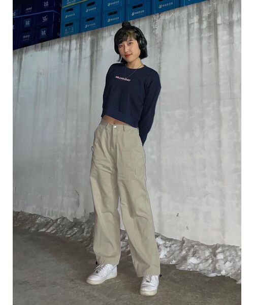 MILLION DAY(ミリオンデイ)の「MILLION ORIGINAL CROP SWEATSHIRT(スウェット・メンズ・ラベンダー/ダークネイビー/グレー・FREE)」の9枚目の写真
