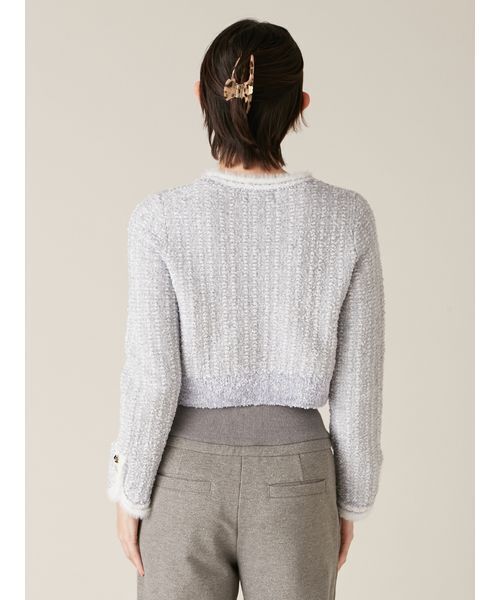 LILY BROWN×MARY QUANT】ツイードニットジャケット（ノーカラー