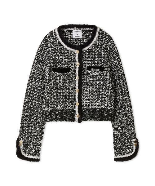 LILY BROWN×MARY QUANT ツイードニットジャケット　完売 LILY BROWN｜【LILY BROWN×MARY QUANT】ツイードニットジャケット