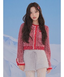 LILY BROWN | 【LILY BROWN×MARY QUANT】ツイードニットジャケット(ノーカラージャケット)
