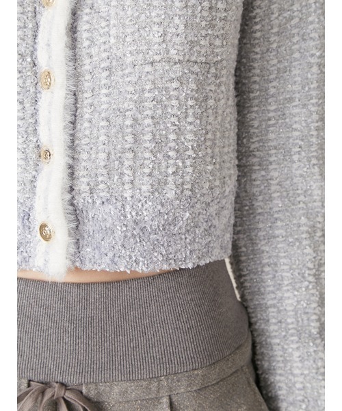 LILY BROWN（リリーブラウン）の「【LILY BROWN×MARY QUANT】ツイードニットジャケット（ノーカラージャケット・レディース・ホワイト/ブラック/レッド・F）」の16枚目の写真